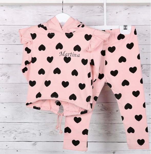 Set bimba tuta cuori