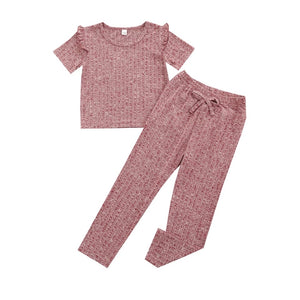 Set bimba con maglia volant