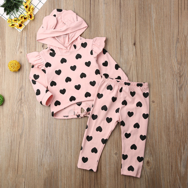 Set bimba tuta cuori